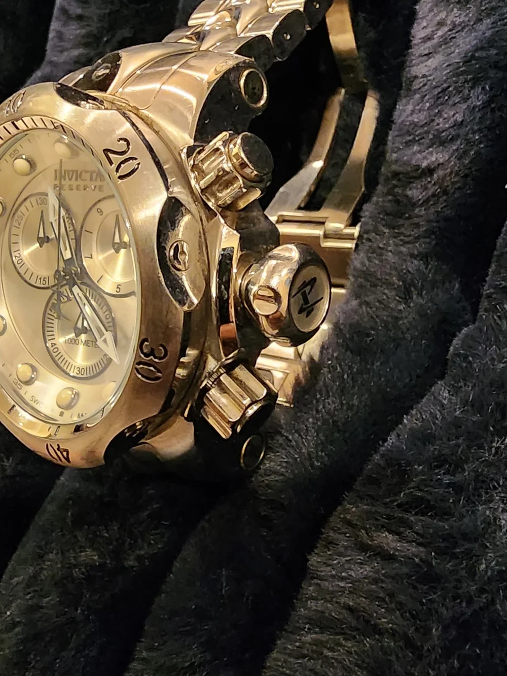 Invicta Reserve Men’s Gold Tone Chronograph Watch - Gold